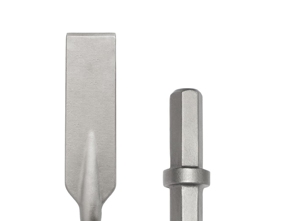 Wide chisel - HEX22x82 - W:75mm - L:400 (long chisel)